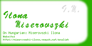 ilona miserovszki business card